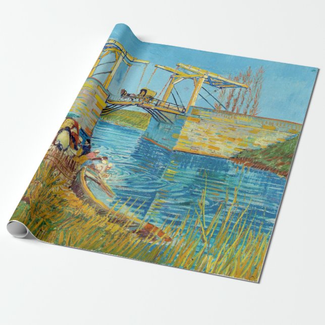 Papel De Regalo Vincent van Gogh - Puente Langlois en Arles #1 (Desenrollado)