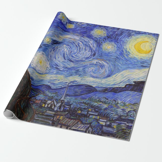 Papel De Regalo Vincent van Gogh, “ Starry night ” (Desenrollado)