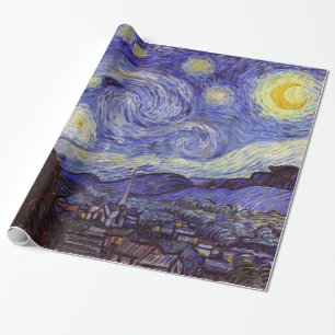 Papel De Regalo Vincent Van Gogh Starry Night Vintage Bella Artes