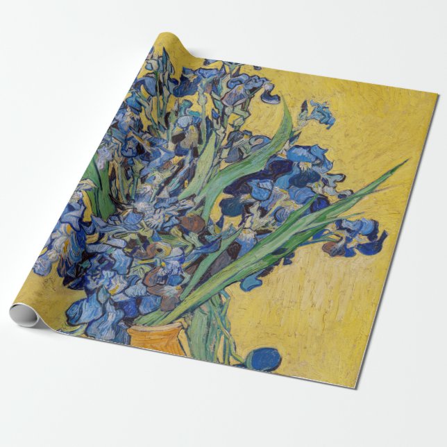 Papel De Regalo Vincent van Gogh - Vase con irlandeses (Desenrollado)