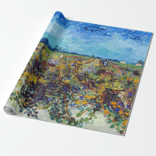 Papel De Regalo Vincent van Gogh - Viñedo Verde