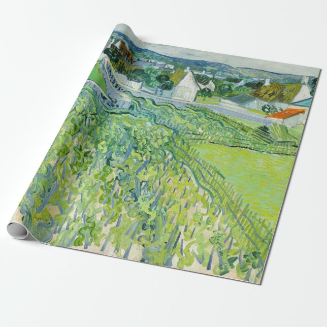 Papel De Regalo Vincent van Gogh - Viñedos en Auvers (Desenrollado)