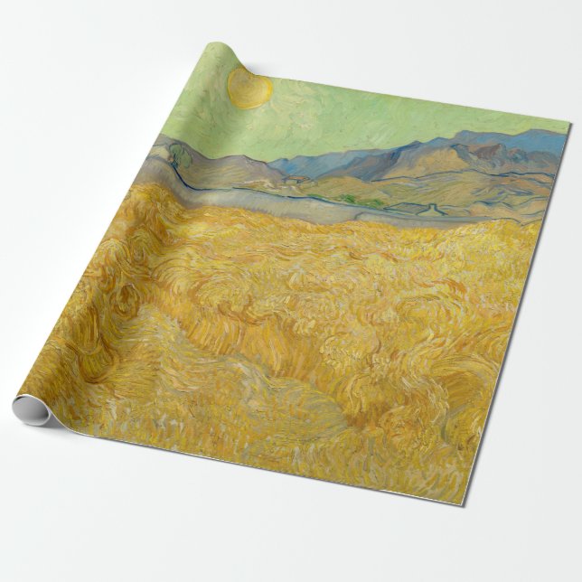 Papel De Regalo Vincent van Gogh - Wheatfield con un pañal (Desenrollado)