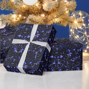 Papel De Regalo Vines Greenery Stars Polka Dots Navidades