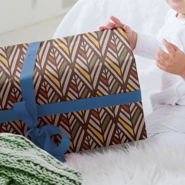 Papel De Regalo Viñeta Diamante Retro Mid Century Moderno (Subido por el creador)