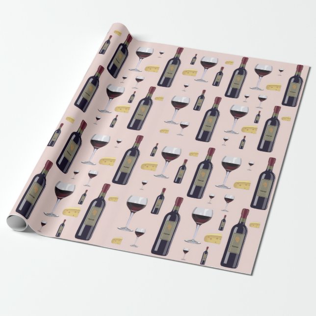 Papel De Regalo Vino (Desenrollado)