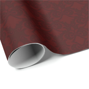 Papel De Regalo Vino Damask Bows