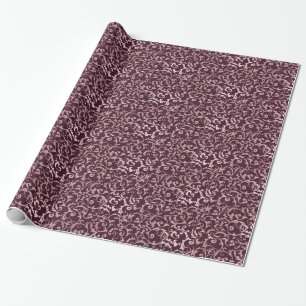 Papel De Regalo Vino de Frambuesa Rose Gold Moderno y Elegante par