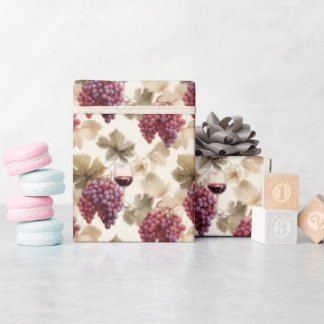 Papel De Regalo Vino de uva y vino tinto 2 -