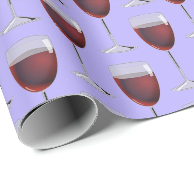 Papel De Regalo vino tinto en morado (Esquina del rollo)