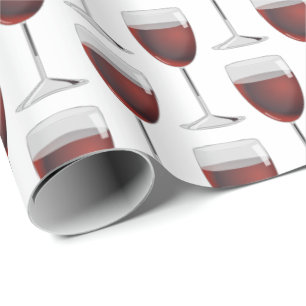 Papel De Regalo vino tinto en vidrio de stemware