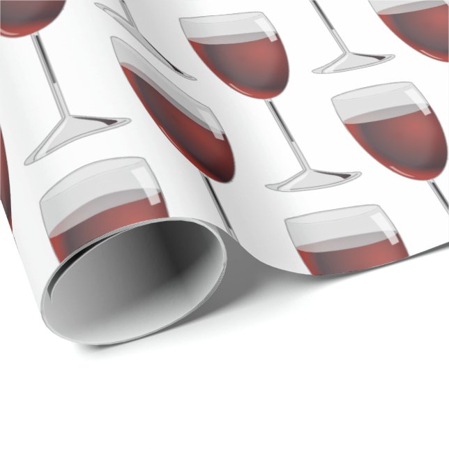 Papel De Regalo vino tinto en vidrio de stemware (Esquina del rollo)