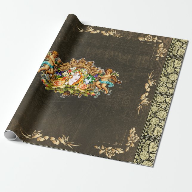 Papel De Regalo Vintage 114 (Desenrollado)