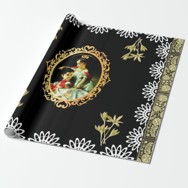 Papel De Regalo Vintage 115 (Desenrollado)