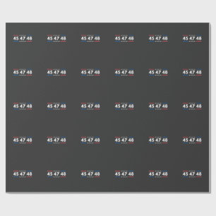 Papel De Regalo Vintage 45 47 48 Trump 2024 Presidente de la Bande