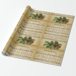 Papel De Regalo Vintage A Child Este Día Nace Navidades Carol