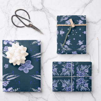 Papel de regalo vintage azul