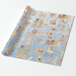Papel De Regalo Vintage Baby & Friends First Birday Party