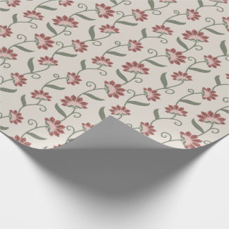 Papel De Regalo Vintage Beige Floral Seamless Pattern Gift Wrap