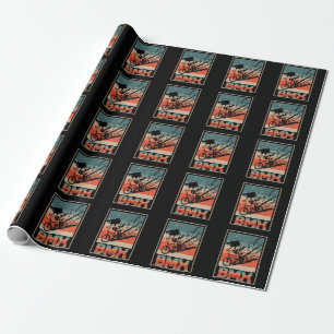 Papel De Regalo Vintage BMX Biking Boys Bicicleta Motorcross
