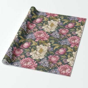 Papel De Regalo Vintage Botanical Floral