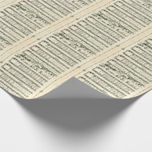 Papel De Regalo Vintage Carol De Navidad, O Ven Todos Fieles