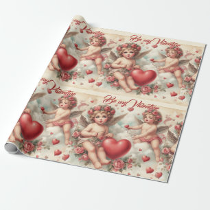 Papel De Regalo Vintage Cherub Angels