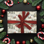 Papel De Regalo Vintage Christmas<br><div class="desc">Trasladarse a una época pasada con nuestro papel de envoltura único inspirado en los diseños vintage de Navidad. Este papel de envoltura se diseña cuidadosamente para evocar una sensación de calidez y nostalgia, añadiendo un toque de elegancia y sentimiento a sus regalos. Nuestro Papel de envolvimiento de Navidad Vintage de...</div>