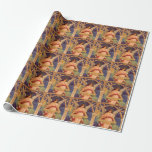 Papel De Regalo Vintage Christmas, Angel Victoriano leyendo la Bib<br><div class="desc">Imagen de la festividad de los Navidades victorianos de ilustracion vintage con un ángel flotante leyendo la Biblia. Esta angélica mujer tiene bellas alas,  largo cabello oscuro y una bata que fluye; ella está bajo un arco decorativo mientras lee un libro.</div>