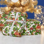 Papel De Regalo Vintage Christmas Birds Holly Faux Gold Pattern<br><div class="desc">Este patrón muestra pájaros sentados en las ramas de holly con nieve y con un contorno y líneas de Relieve metalizado de imitación de oro decorativas sobre un fondo blanco. Puede cambiar el color de fondo haciendo clic en el botón "Personalizar" y, a continuación, en la inscripción "Haga clic en...</div>