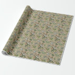 Papel De Regalo Vintage Christmas: Floral Juniper Mistletoe.<br><div class="desc">Patrón vintage floral sin costuras. Aves de enebro, mistletoe, larca, abeto, baya de nieve y ratón de túmulo. Fondo de navidades de invierno. Ilustracion botánico vintage. Estraza. Delicia en botánicos vintage con este patrón de Navidades de invierno. ¡Un toque de elegancia kraft! Invierno Botánico Vintage - Juniper, Mistletoe y más...</div>