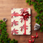 Papel De Regalo Vintage Christmas Gold Poinsettia<br><div class="desc">Elegantes Navidades de poinsettia envolviendo papel.</div>