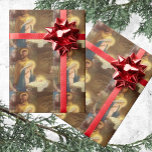 Papel De Regalo Vintage Christmas Nativity, Mary Joseph Baby Jesus<br><div class="desc">Vintage illustration religious Christmas holiday image featuring a classic nativity. A Christian religion family scene with Mary,  Joseph and the infant Jesus Christ in the Manger in Bethlehem. Artist: Hy Hintermeister.</div>