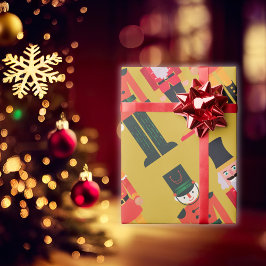 Papel De Regalo Vintage Christmas Nutcraker |