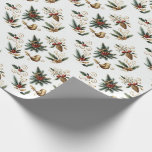 Papel De Regalo Vintage Christmas Ornaments y Holly<br><div class="desc">Vintage Christmas Ornaments y Holly Wrapping Paper Asegúrese de que cada regalo que le dé tenga una capa de amor creando papel de envoltura de personalizado. Nuestro papel de regalo está disponible en cuatro tipos de papel de gran calidad y en cinco tamaños para que puedas combinarlos a tu gusto....</div>