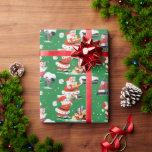 Papel De Regalo Vintage Christmas Santa Claus<br><div class="desc">Vintage Christmas Santa Claus Wraping Paper</div>