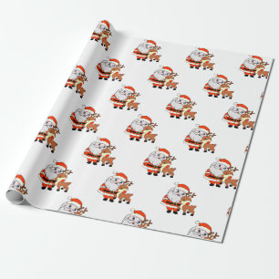 Papel De Regalo Vintage Christmas Santa Claus