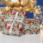 Papel De Regalo Vintage christmas santa claus<br><div class="desc">Vintage christmas santa claus envolver papel . Papel de envoltura de regalo para navidades.</div>