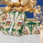 Papel De Regalo Vintage christmas santa claus<br><div class="desc">Vintage navidad santa claus papel de envolver. Vintage y gracioso santa claus.</div>
