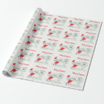 Papel De Regalo Vintage Christmas, Santa Claus Chef y Turquía<br><div class="desc">Ilustracion de época Festividad navideña Merry imagen de un retro Santa Claus vestido como panadero del chef en la cocina cocinando una cena tradicional saludable de Navidades gourmet. Una delicia culinaria del pavo asado fresco del horno. ¡Festividad de la felicidad,  Feliz Navidad!</div>