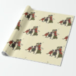 Papel De Regalo Vintage Christmas Shopping Family Fun<br><div class="desc">Vintage Christmas Shopping - Esta vintage tarjeta de Navidad muestra a una familia llegando a casa con muchos regalos de Navidad! ¡Este año los navidades se ven maravillosos! Mamá ha sido Navidad comprando y lleva una gran pila de regalos de Navidades. Un pequeño chica Navidad tiene una corona de Navidades,...</div>