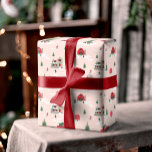 Papel De Regalo Vintage Christmas Tree Farm Sceneration Monogram W<br><div class="desc">Celebra la época mágica y festiva de las fiestas con nuestras sábanas de papel de envolver para las vacaciones personalizados. Nuestro diseño de vacaciones vintage presenta un paisaje de granja de árboles de Navidad, este patrón de Navidades incorpora una escena de Navidades agrícolas con una casa de campo, granero rojo,...</div>