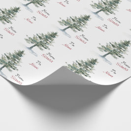 Papel De Regalo Vintage Christmas Tree Personalizado a y desde nom