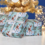 Papel De Regalo Vintage Christmas Wiers<br><div class="desc">La Navidad Vintage Desearía El Papel De Envoltura De Las Fiestas De Venado.</div>