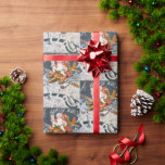 Papel De Regalo Vintage Christmas WW2 Santa en avión<br><div class="desc">Patriota Estadounidense Retro Vintage Navidad WW2 Santa En Papel de envolvimiento de vacaciones en el avión.</div>