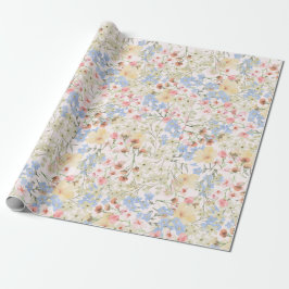 Papel De Regalo Vintage Colorful Floral Print