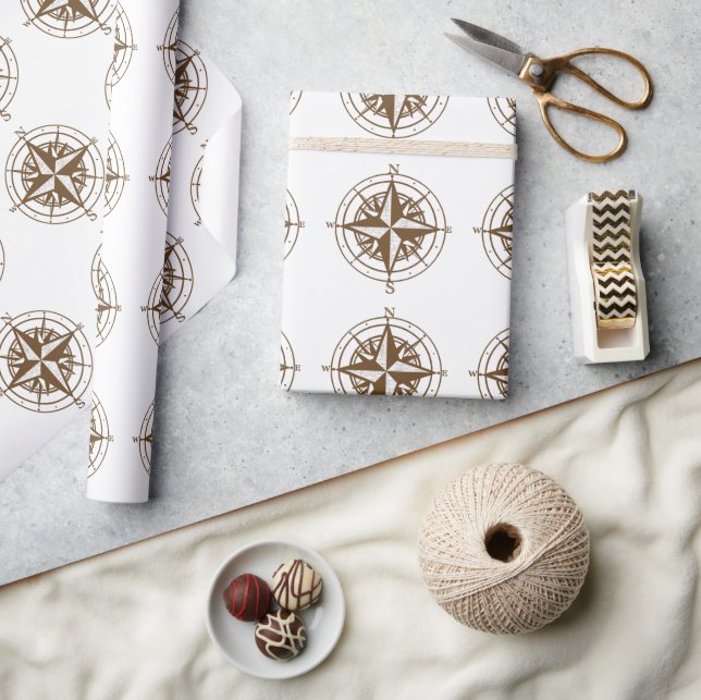 Papel De Regalo Vintage Compass (Artesanía)