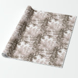 Papel De Regalo Vintage Cottage Paisaje Toile-Brown & White<br><div class="desc">Paisaje clásico vintage de estilo toile de jouy con una casa de campo rústica y un puente en un claro enmarcado por un bosque de árboles en tonos claros y marrones oscuros sobre fondo blanco. El patrón no tiene fisuras y puede ampliarse o reducirse.</div>