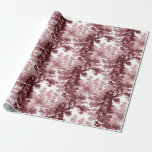 Papel De Regalo Vintage Cottage Paisaje Toile-Pink & White<br><div class="desc">Clásico paisaje vintage de estilo toile de jouy con una casa de campo rústica y un puente en un claro enmarcado por un bosque de árboles en tonos claros y rosa oscuro sobre fondo blanco. El patrón no tiene fisuras y puede ampliarse o reducirse.</div>