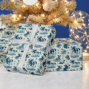 Papel De Regalo Vintage Cute Farm Cow Seamless